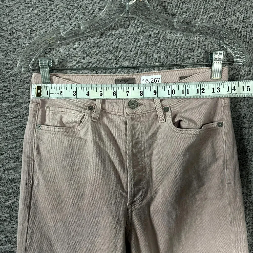 Citizens Of Humanity Size 26 Pink Denim Olivia High Rise Slim Ankle Jeans - Picture 8 of 10